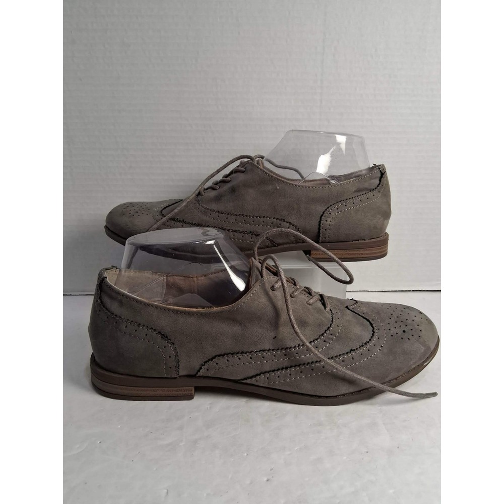 Cliffs by White‎ Mountain Women's Brogue Oxfords Gray Suede Lace Up Size 10